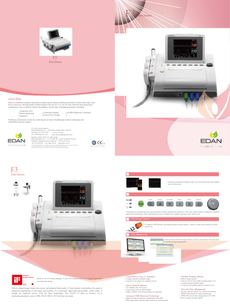 F3 Fetal Monitor Features & Benefits | PDF | Computer Science ...