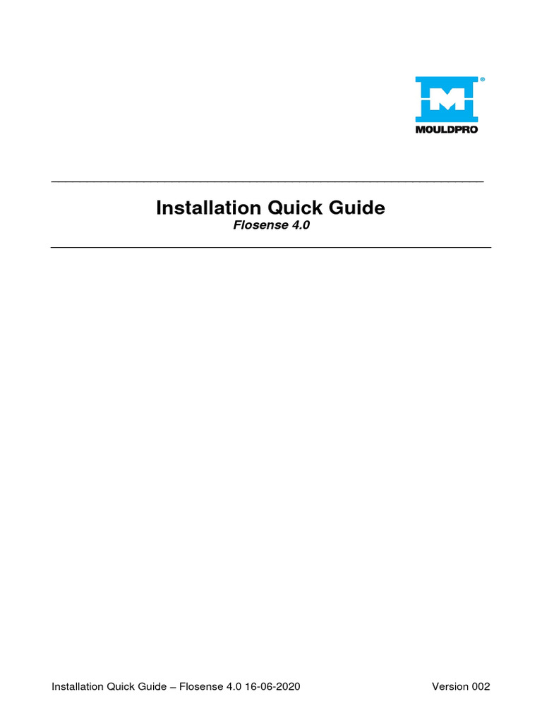 Flosense 4 Quick Guide - V2 | PDF | Valve | Screw