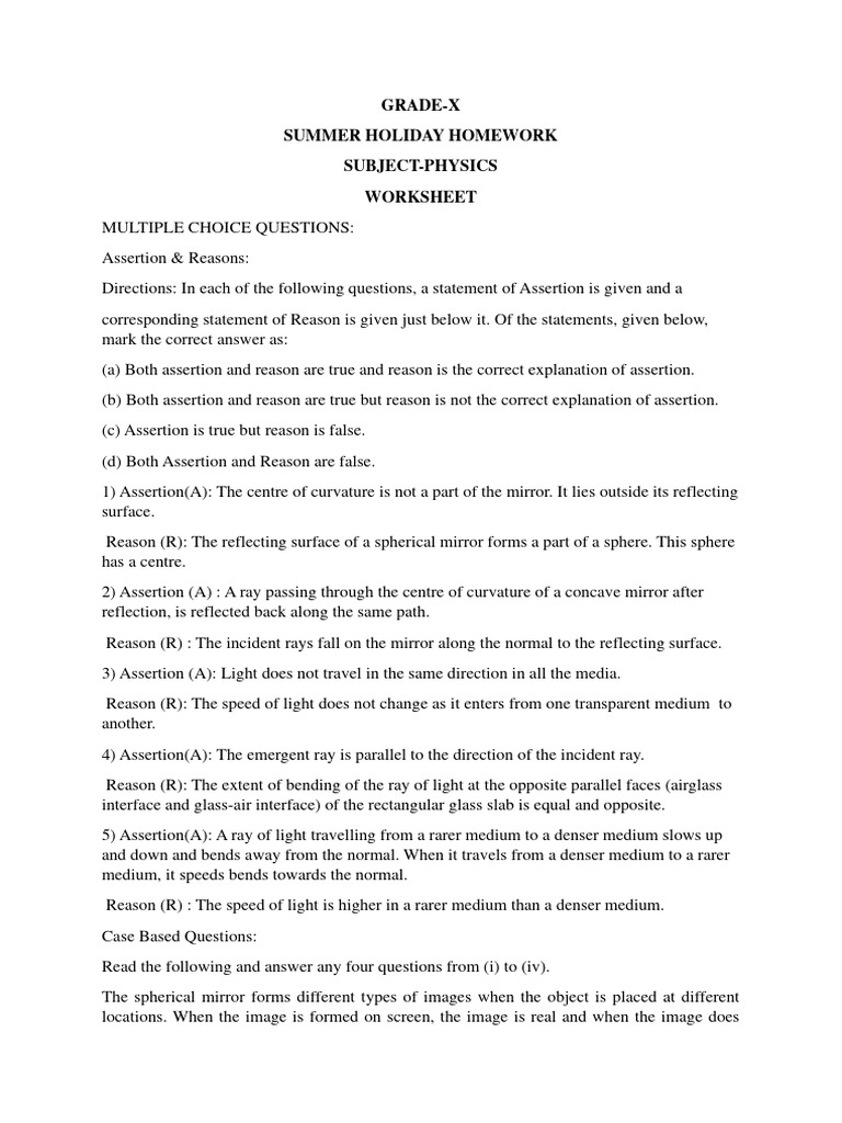 Worksheet Science | PDF | Mirror | Chemistry