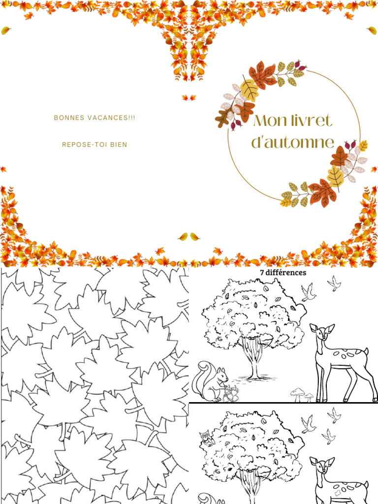 Coloriage et Activités d'Automne | PDF