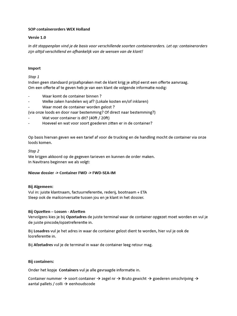 SOP Containers | PDF