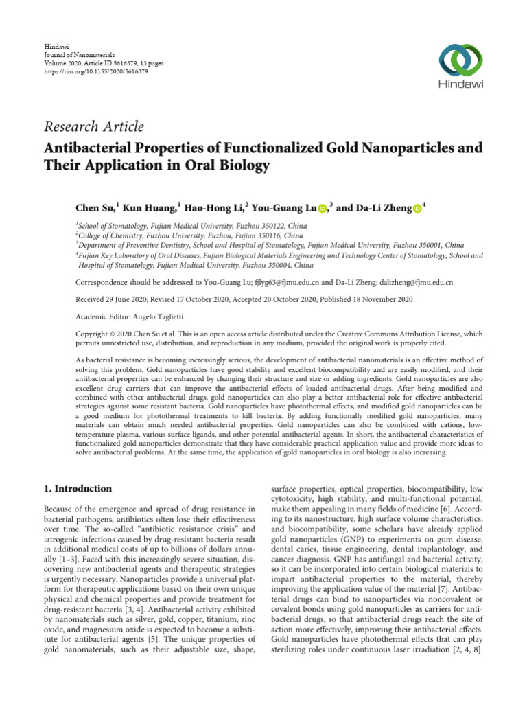 Gold Nanoparticles | PDF | Nanoparticle | Bacteria