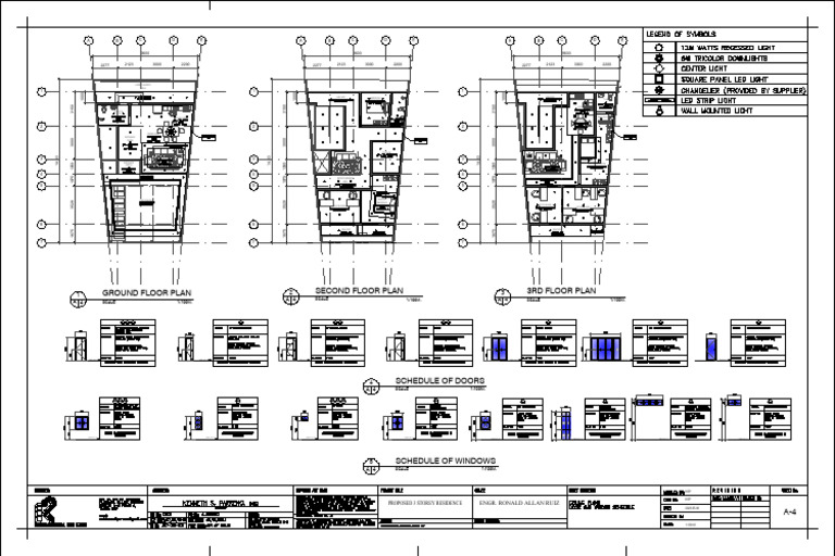 Proposed 3-Storey Residence Plans | PDF | Houses | Local Government ...