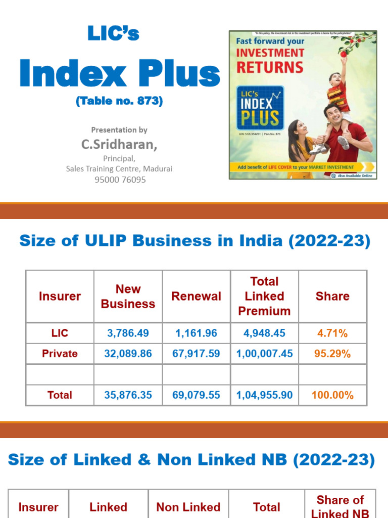LIC Index Plus Plan Overview | PDF | Insurance | Financial Services