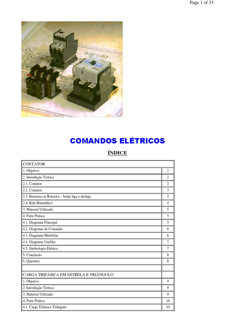 Comandos Elétricos | PDF | Potência (Física) | Motores