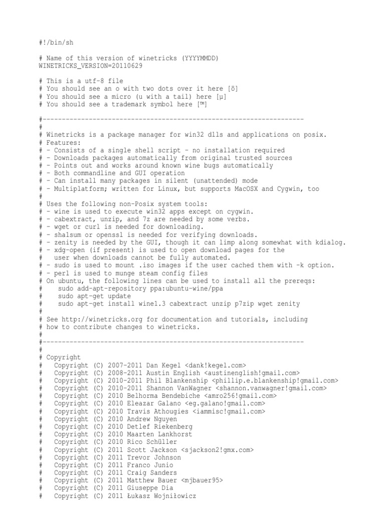 Wine Tricks | PDF | Microsoft Windows | Utility Software