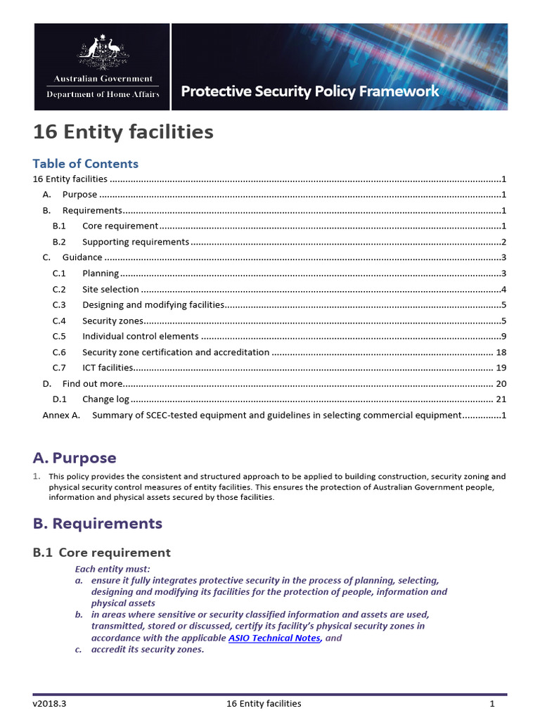 policy-16-entity-facilities | PDF | Classified Information | Computer ...