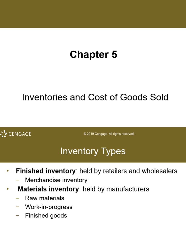 CH 5 | PDF | Cost Of Goods Sold | Inventory