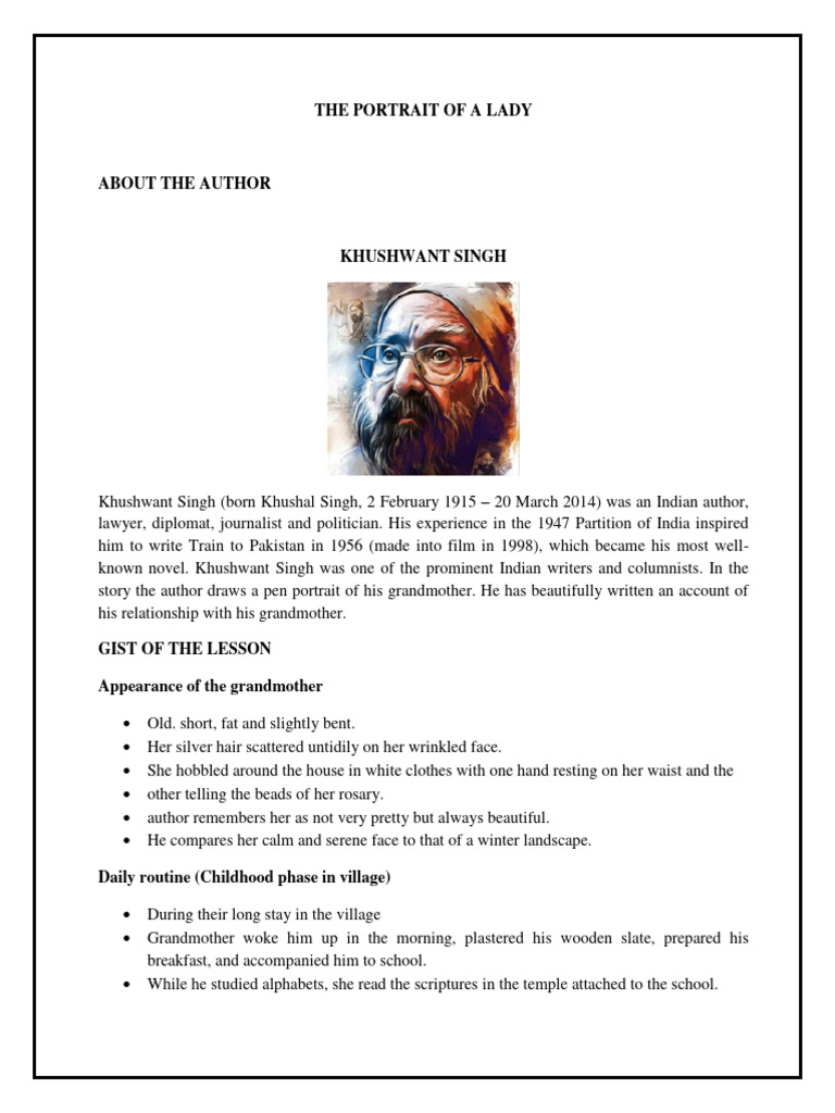 11 English-The Portrait of A Lady-Notes | PDF