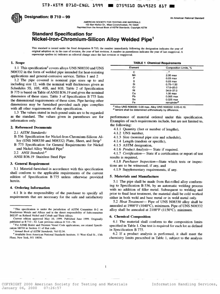 ASTM Copyright Information 2000 | PDF
