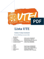 Programa Lista a UTE Unidad y Trabajo Estudiantil