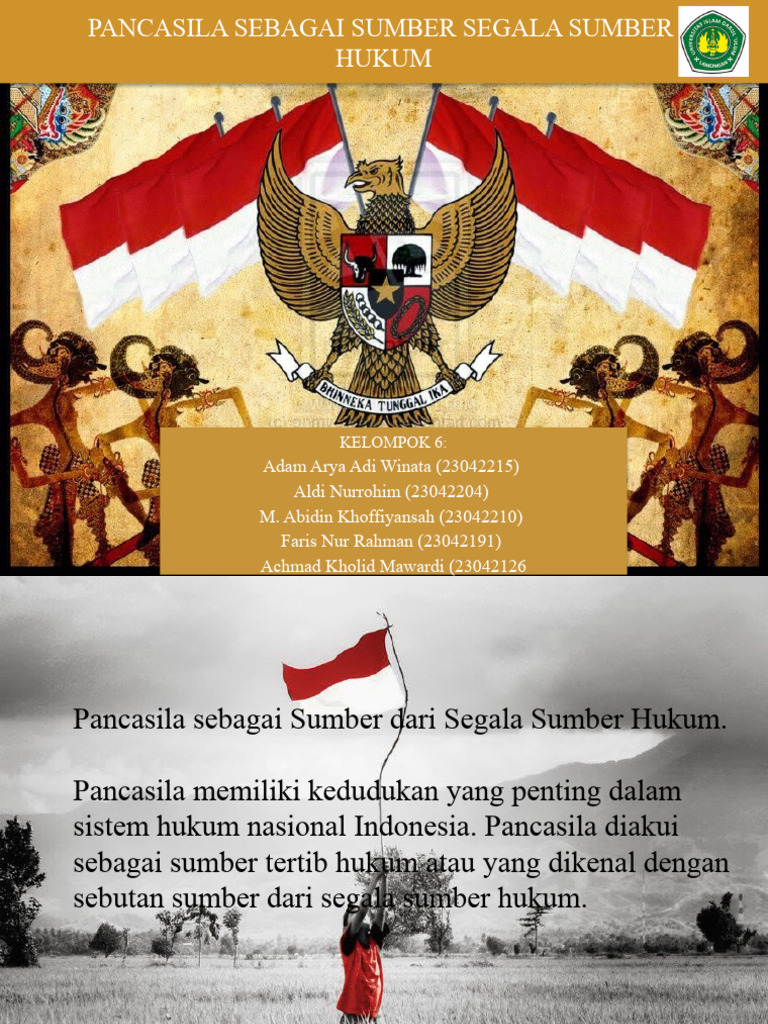 Pancasila Sebagai Sumber Segala Sumber Hukum PDF Politik Ilmu Sosial