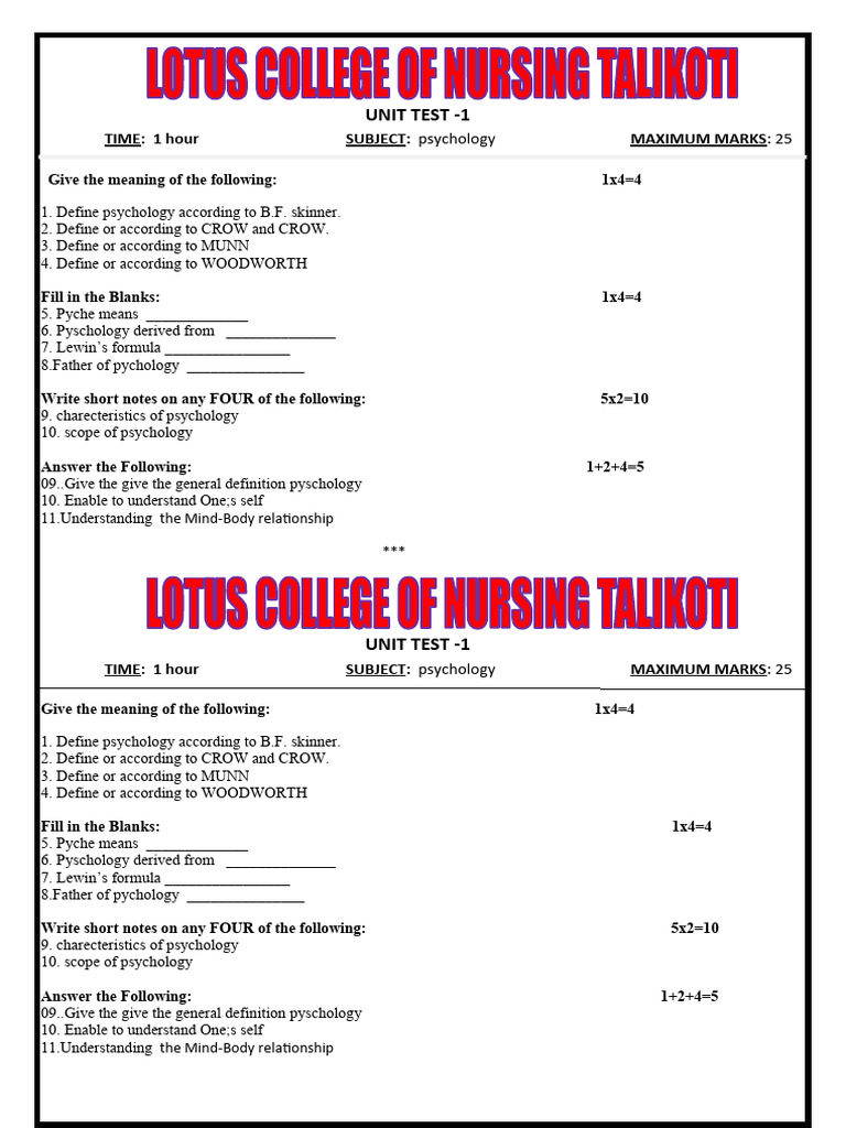 2 ND Nursing Exam | PDF | Science & Mathematics | Self-Improvement