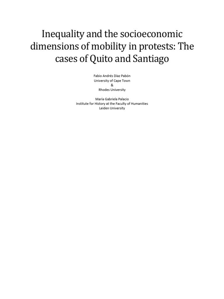 Inequality and The Socioeconomic Dimensi | PDF | Cost Of Living ...