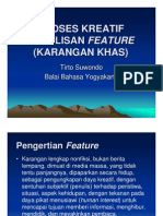 Proses Kreatif Penulisan Feature Upload