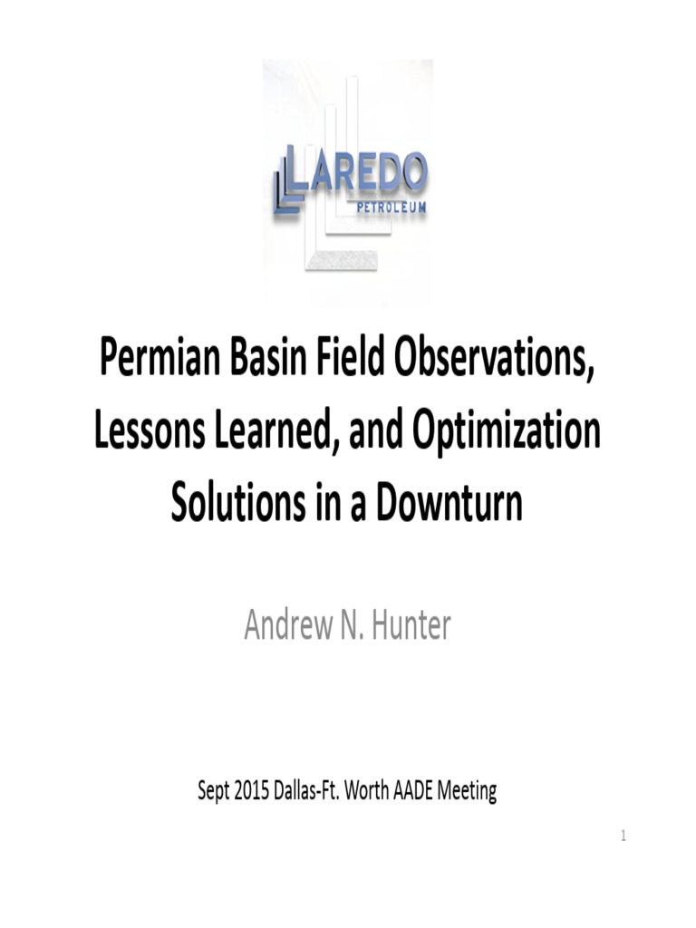 PermianFieldObservationsandOptimizationSolutions | Download Free PDF ...