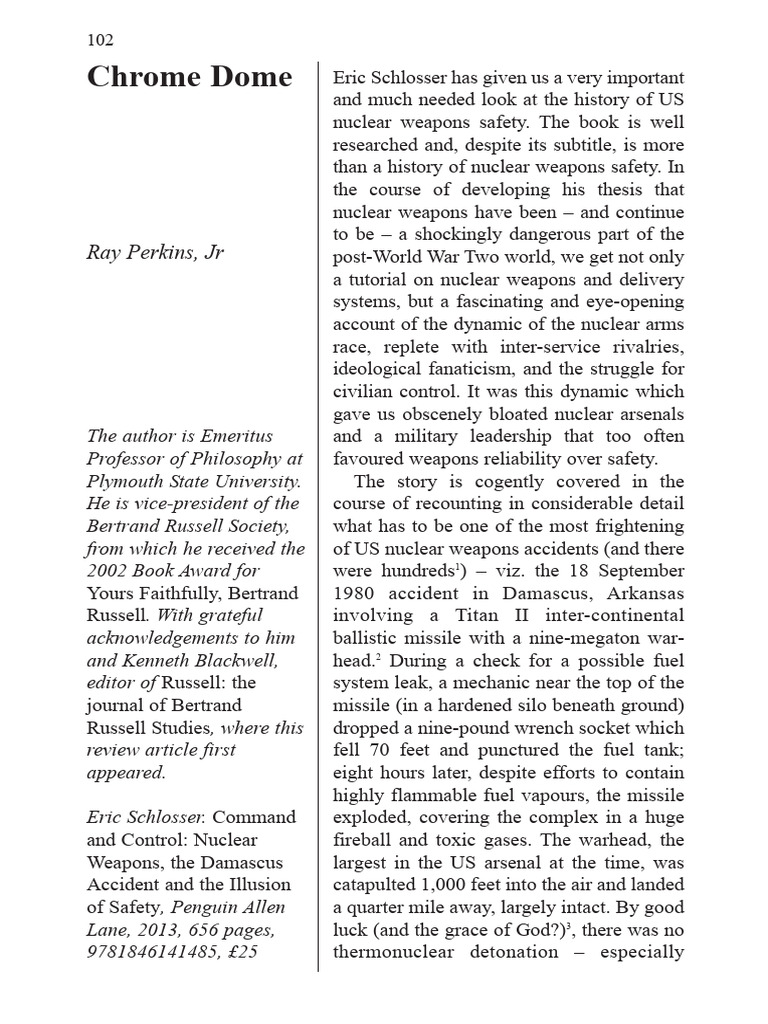 126 Perkins | PDF | Nuclear Warfare | Nuclear Weapons