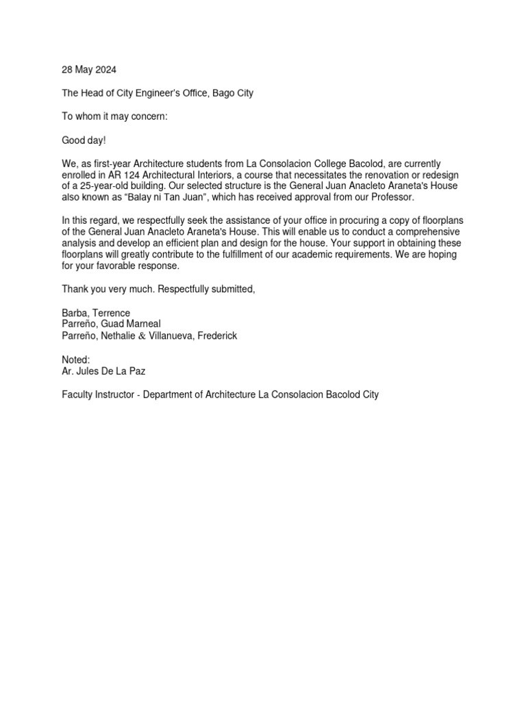 Formal request letter pdf