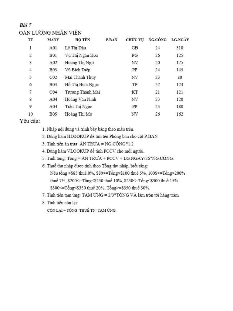 Bai 7 | PDF