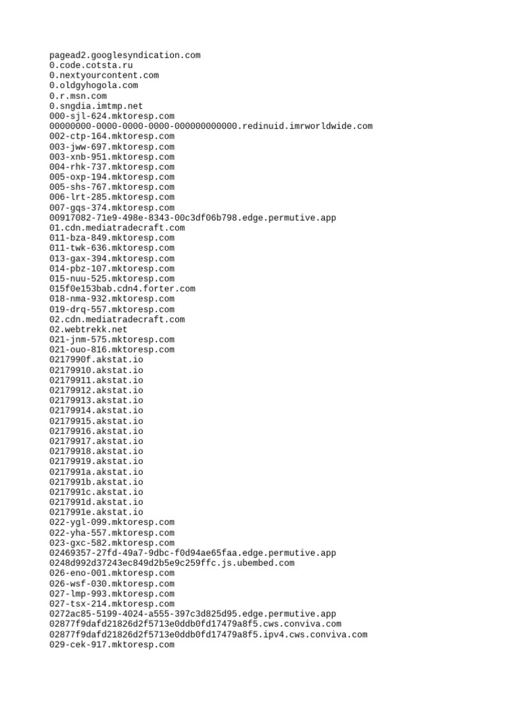 Ad Host List | PDF | Technology & Engineering