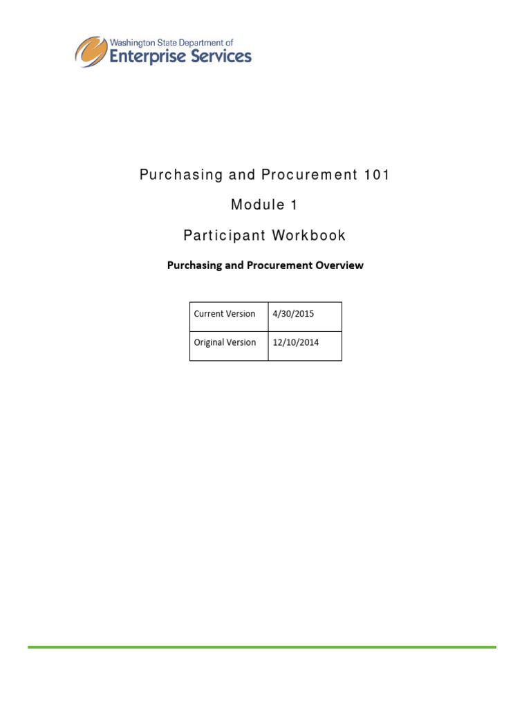 Purchasing and Procurement Basics Guide | PDF | Procurement | Risk