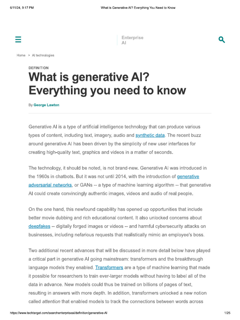 Generative AI | PDF
