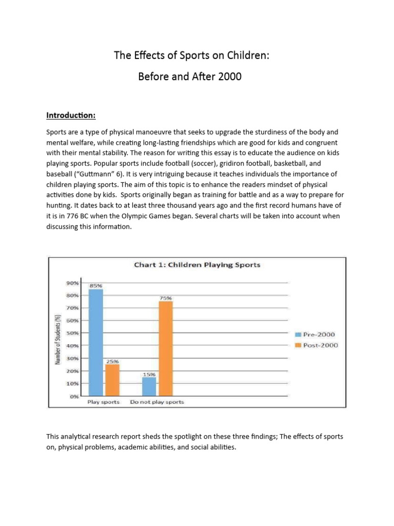 Impact of Sports on Children Since 2000 | PDF | Sports | Psychology