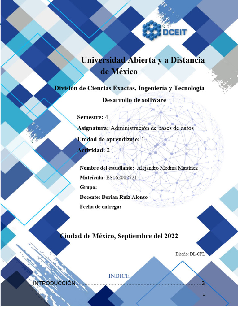 Dabd U1 A2 Amm | PDF | Mi sql | Bases de datos