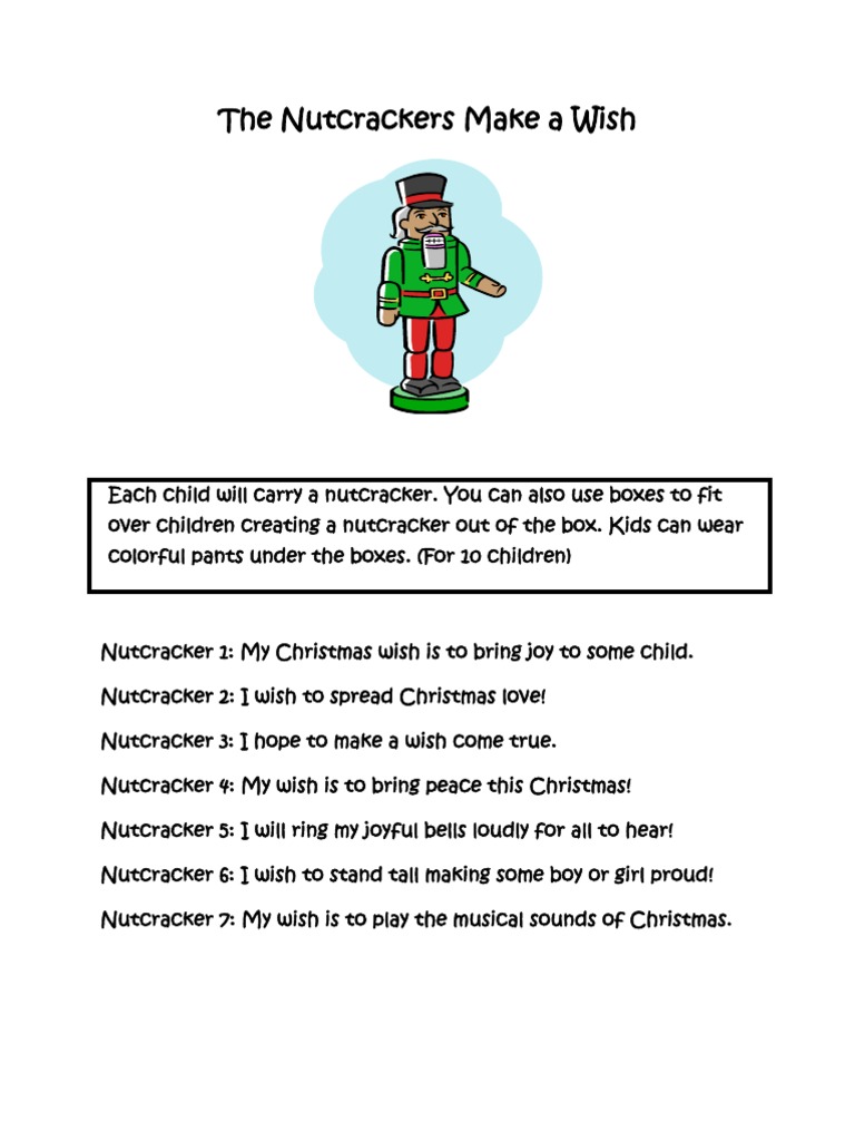 The Nutcrackers Make A Wish Recitation for Young Children Christmas