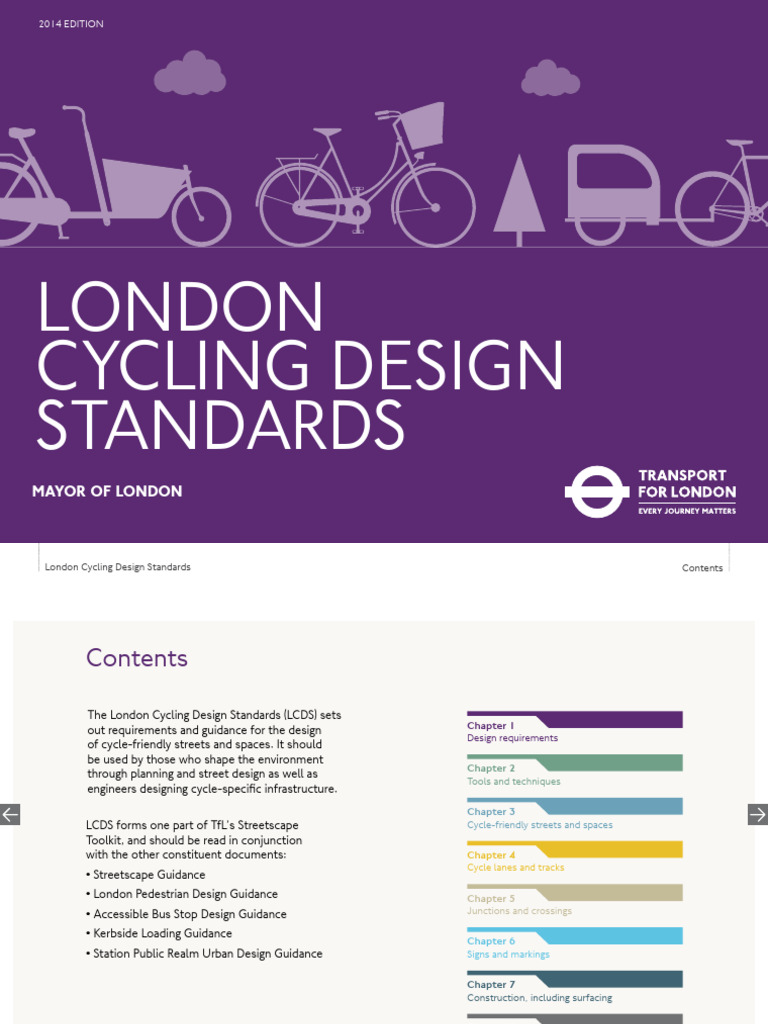 London Cycling Design Standards Overview | PDF | Cycling Infrastructure ...