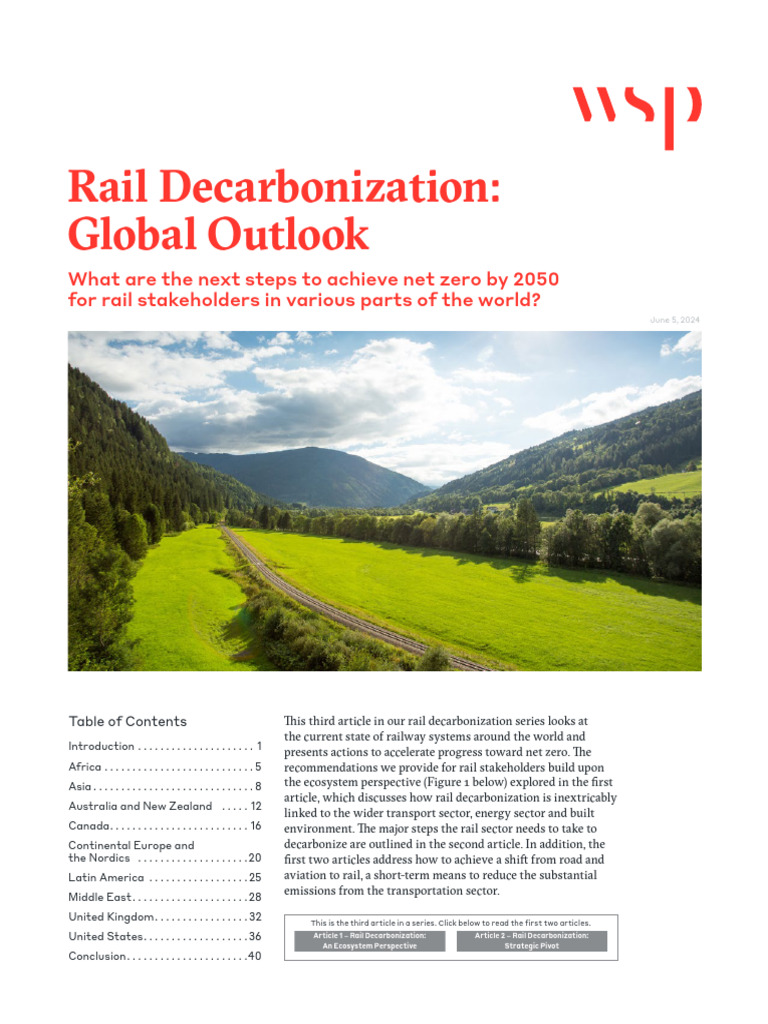 Global Rail Decarbonization Strategies | PDF | Climate Change ...