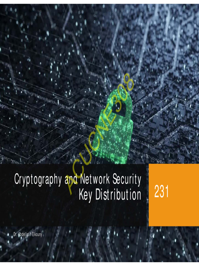 Key Distribution in Cryptography | PDF | Public Key Cryptography | Key ...