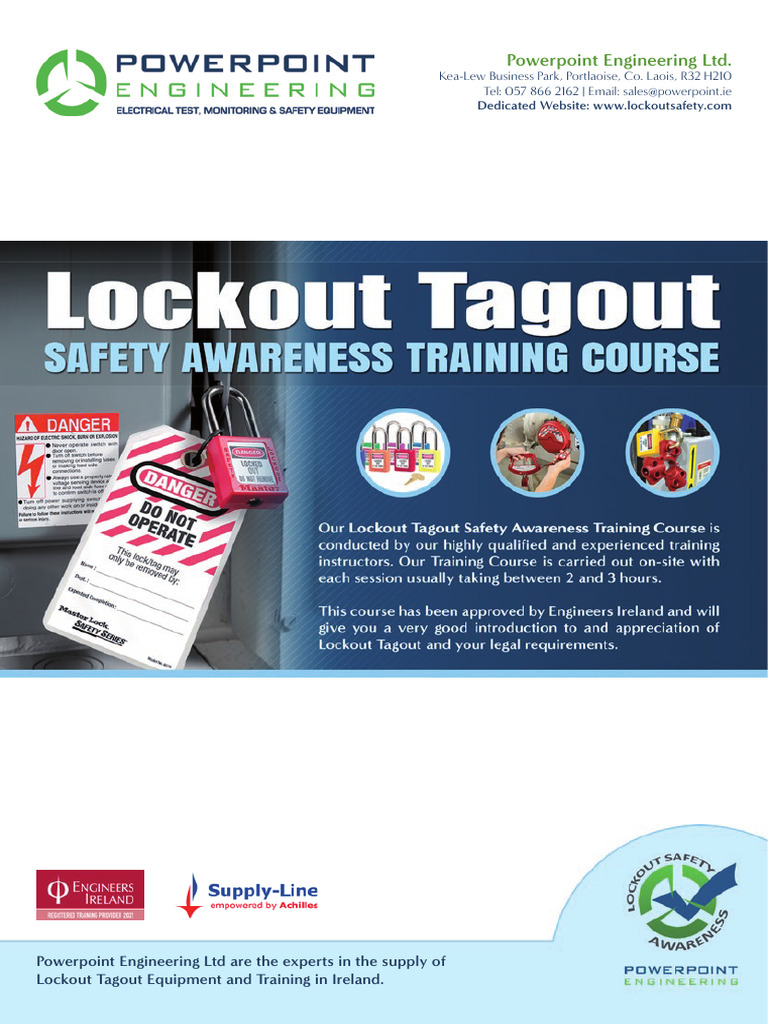 Lockout Tagout Safety Awareness Training Handout (2023) | PDF | Valve ...