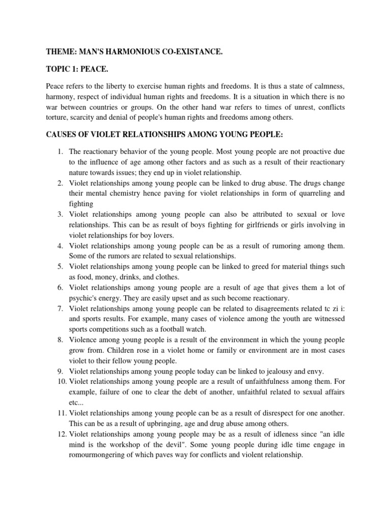 Causes of Youth Violence and Family Instability | PDF | Marriage | Hutu