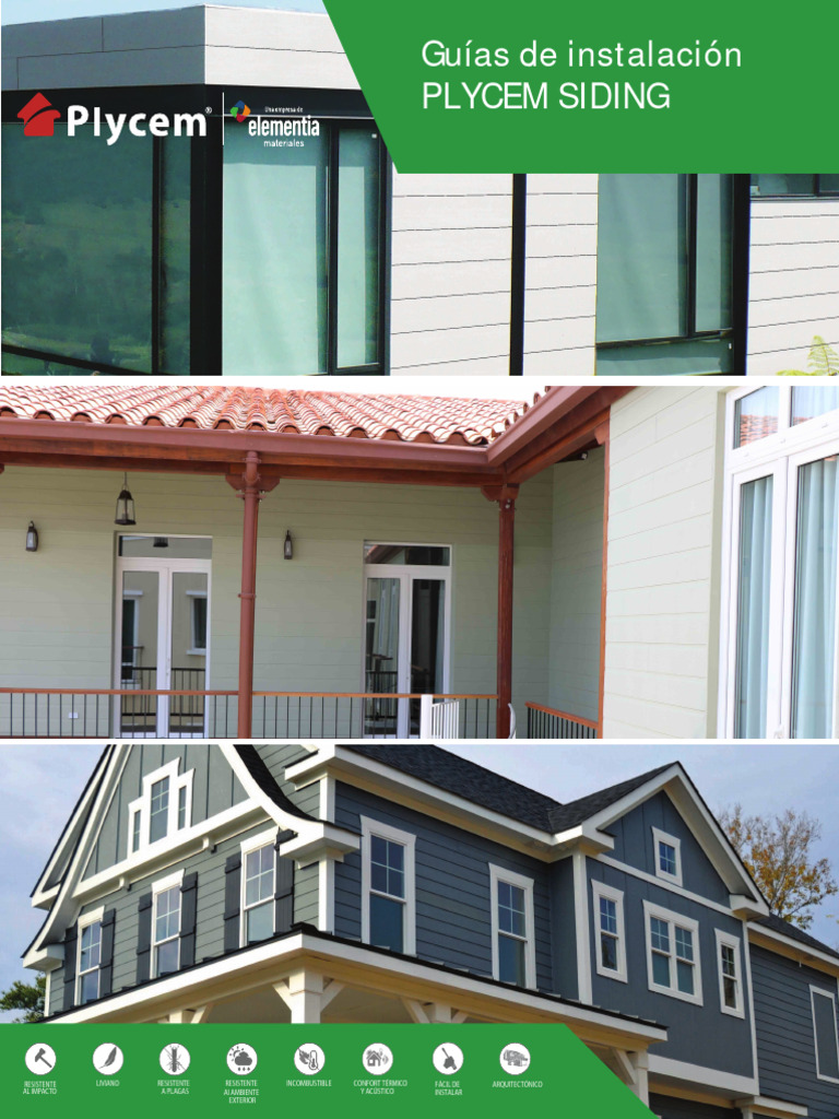 Manuales de Instalacion Plycem Siding | PDF | Tornillo | Madera