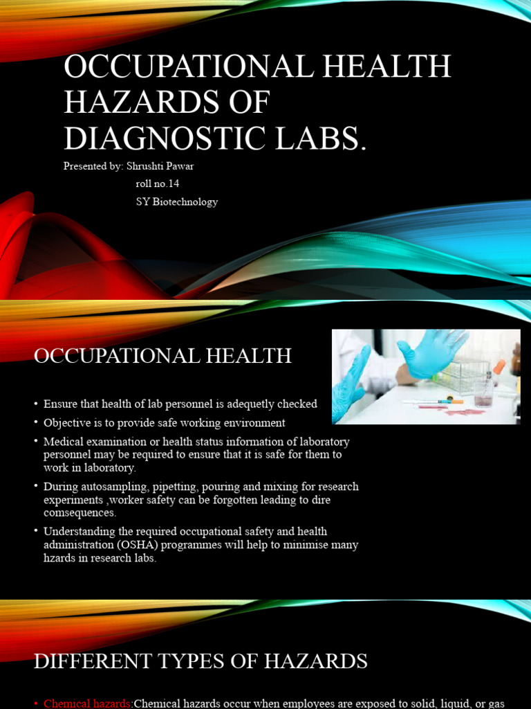 Occupational Health Hazards in Labs | PDF | Hazards | Occupational ...