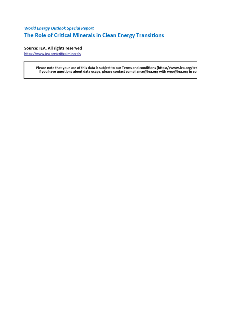 Critical Minerals for Clean Energy | PDF | Renewable Energy | Solar Power