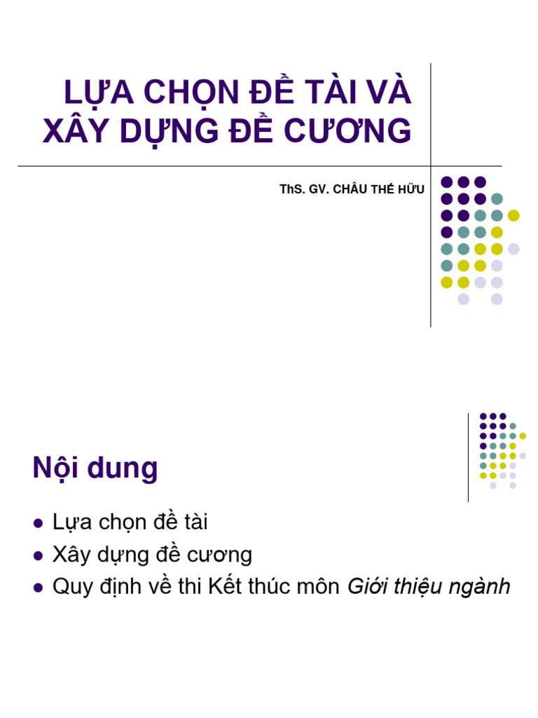 FBA - Gioi Thieu Nganh - Lua Chon de Tai Tieu Luan... | PDF