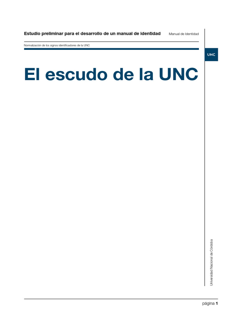 Manual Identidad UNC: Escudo y Evolución | PDF | Evaluación | Heráldica