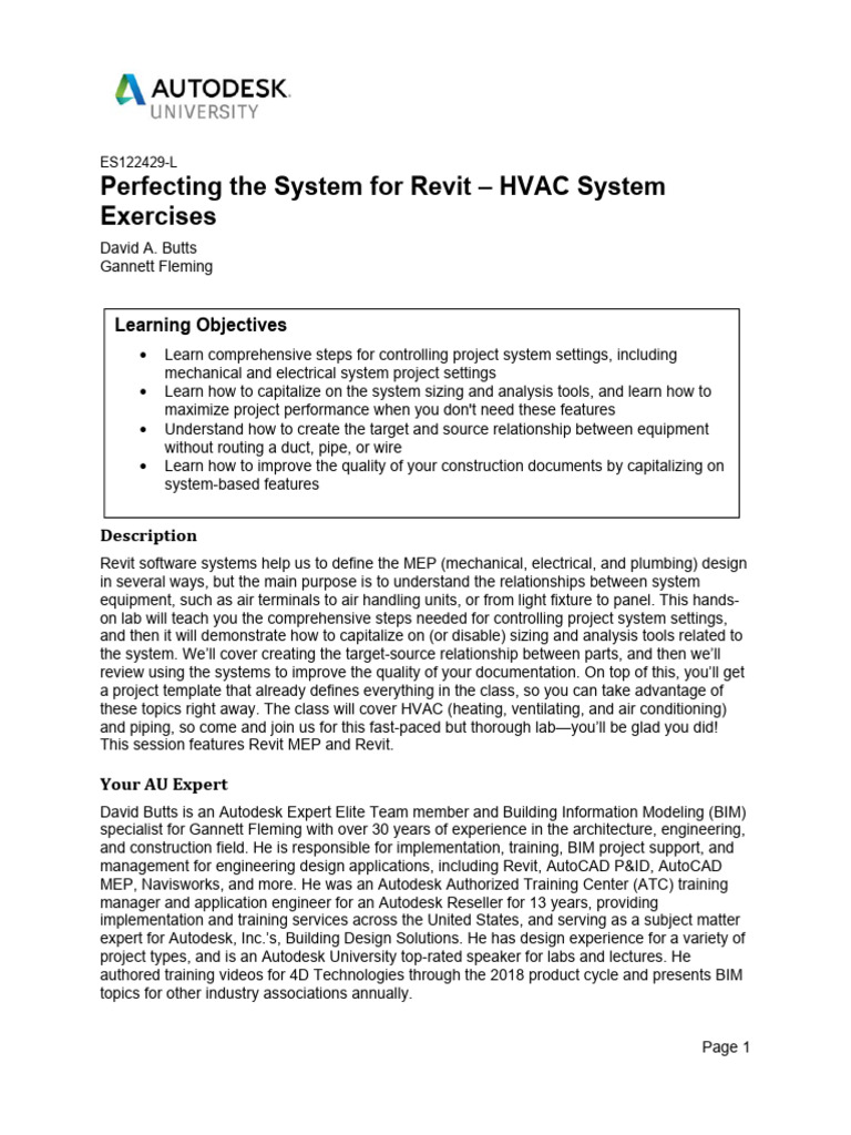 Revit HVAC System Optimization Guide | PDF | Duct (Flow) | Autodesk Revit