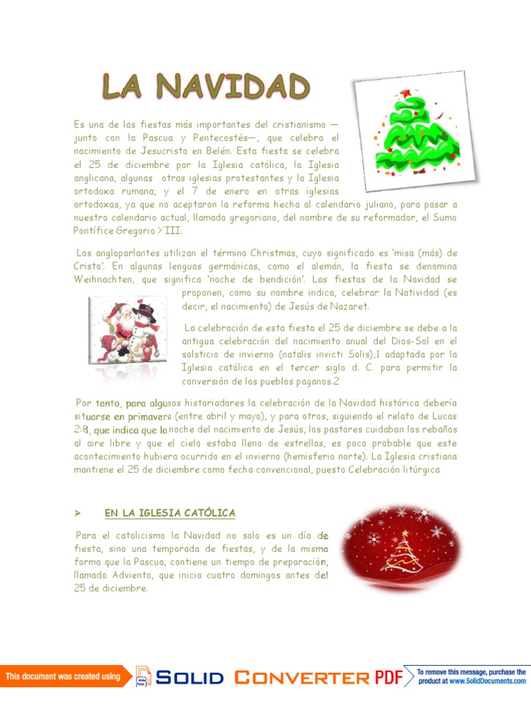 Significado y Tradiciones de la Navidad | PDF | Papá Noel | Navidad