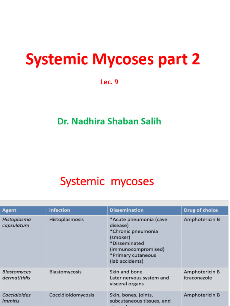 Understanding Coccidioidomycosis & Paracoccidioidomycosis | PDF ...