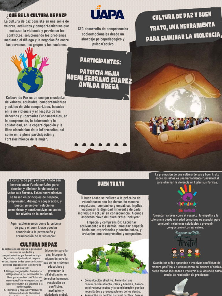Cultura de Paz y Buen Trato en Educación | PDF | Paz | Tolerancia