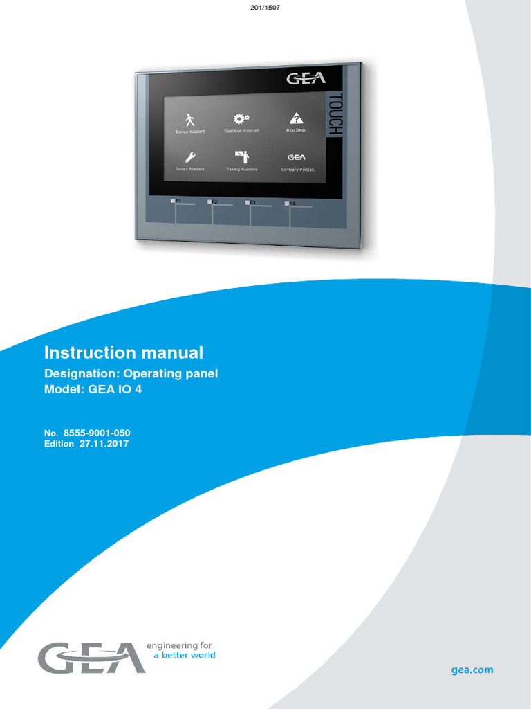 GEA IO 4 Operating Panel Manual | PDF | Input/Output | User Interface