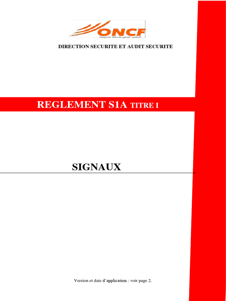 S1a - Oncf | PDF | Feu de circulation | Transport