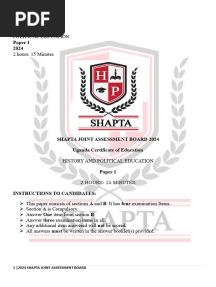 Shapta Uce Hist and Pol. Education 2024