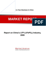 Report On China's LFP (LiFePO4) Industry
