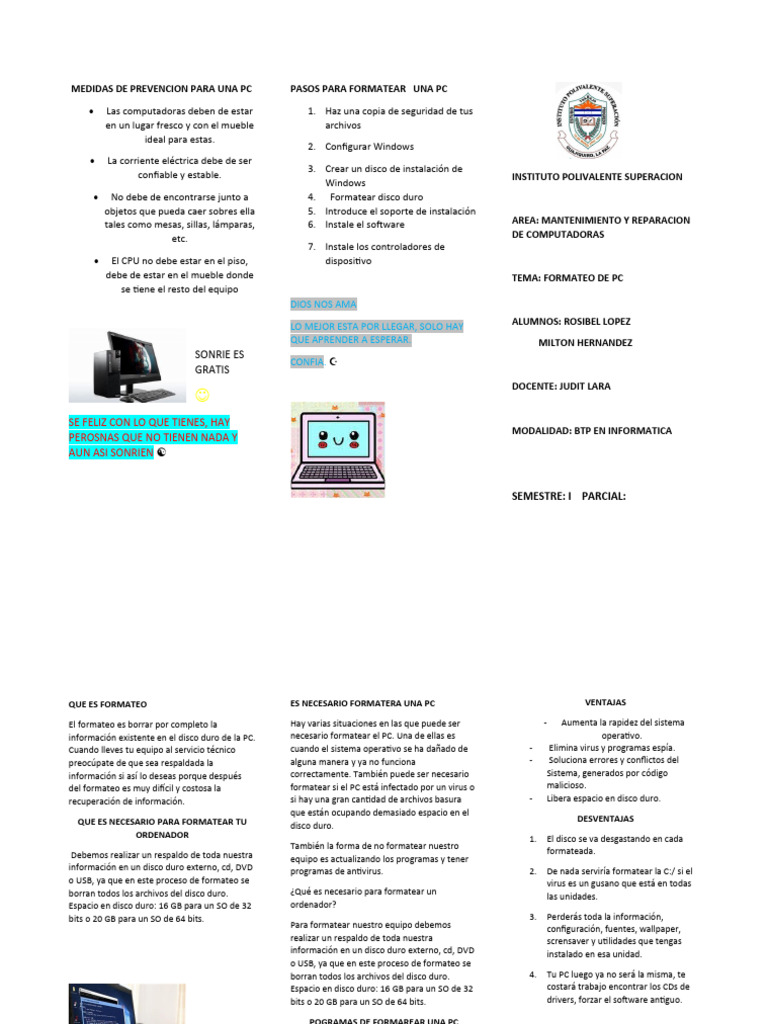 Guía de Formateo de PC y Prevención | PDF | Virus de computadora ...