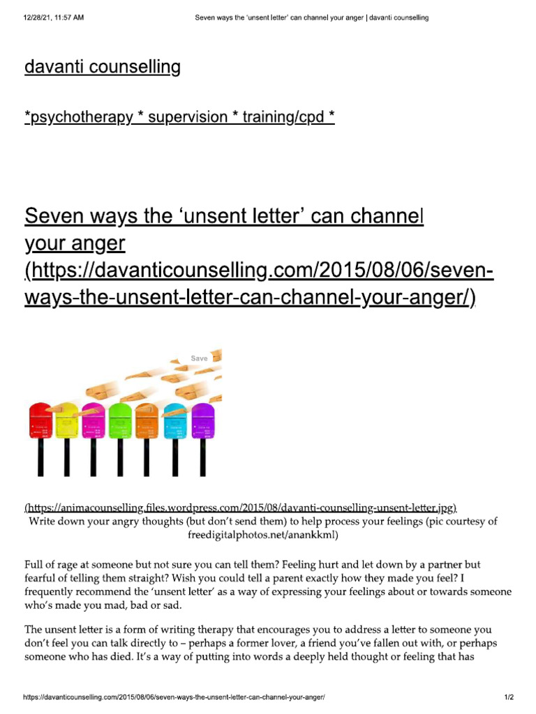 Unsent letters | PDF