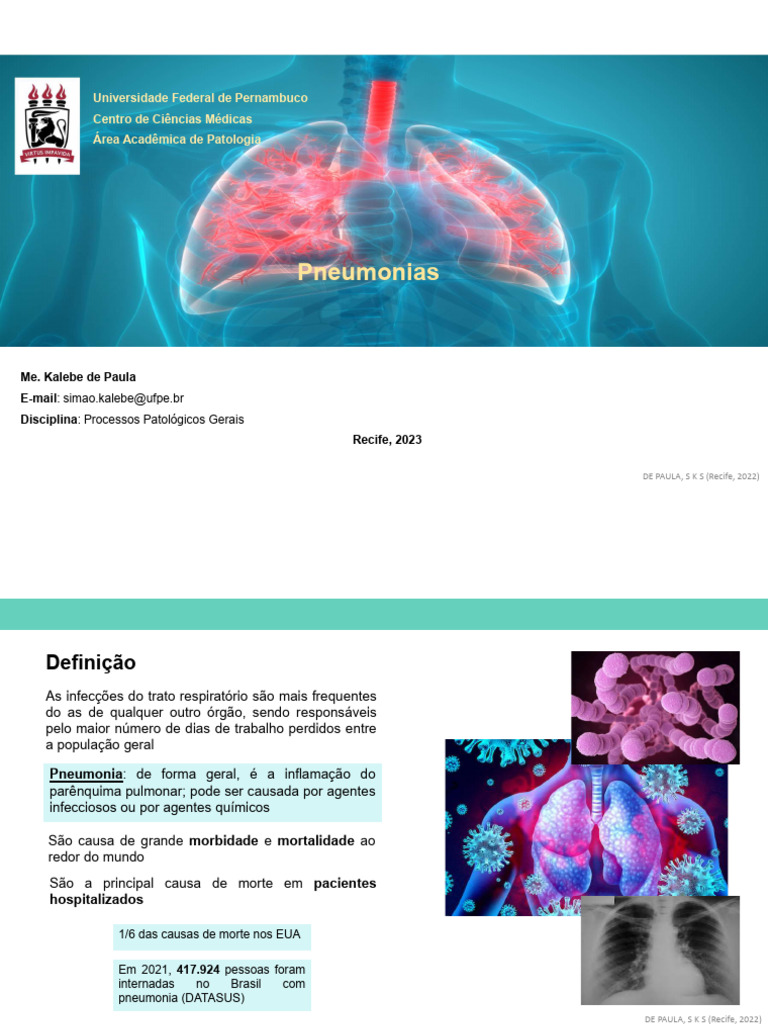 Pneumonias: Causas, Tipos e Sintomas | PDF | Pneumonia | Microbiologia